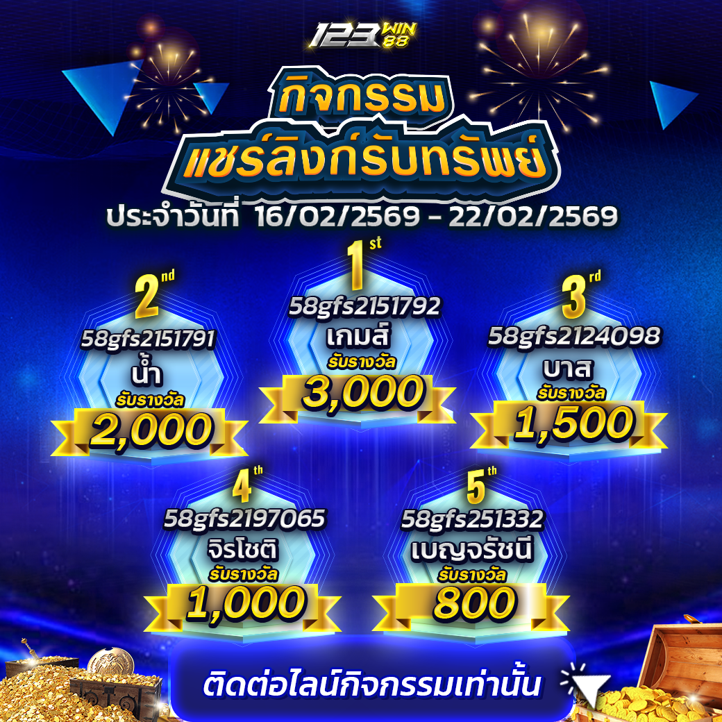 123_กิจกรรมแชร์ลิงก์รับทรัพย์16-22 กพ 69